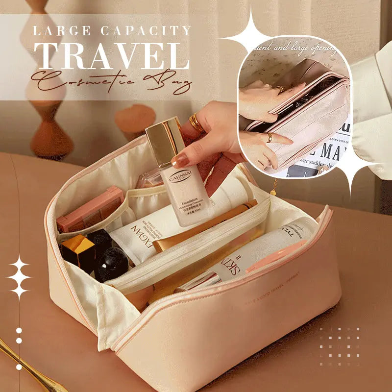 Large-Capacity Multifunction Travel Cosmetic Bag for Women Toiletries Organizer Makeup Storage Case Nestora