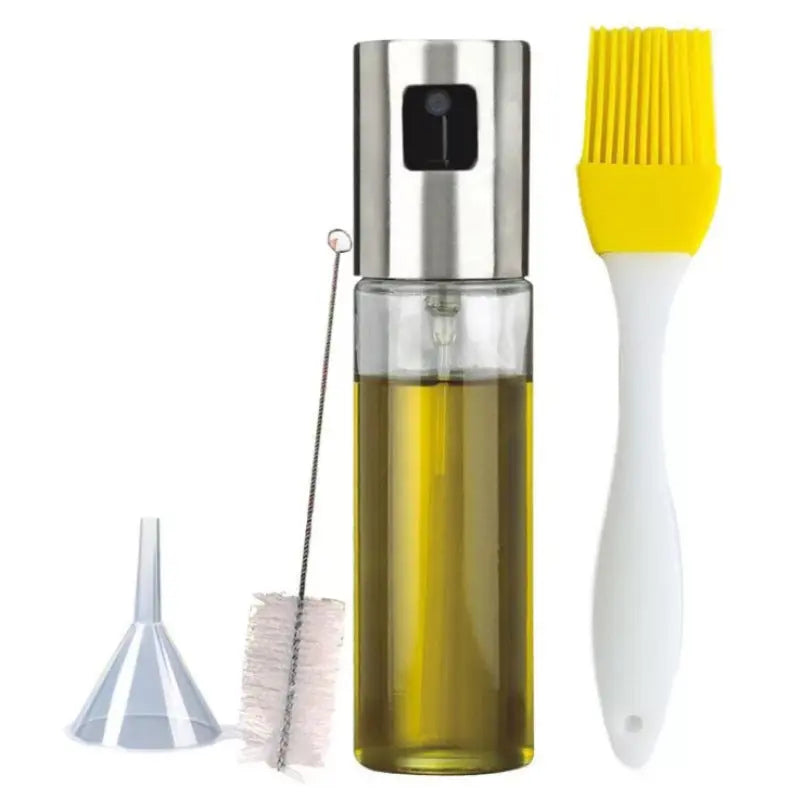 Stainless Steel Grill Kitchen Cooking Oil Spray Bottle with Scale Nestora