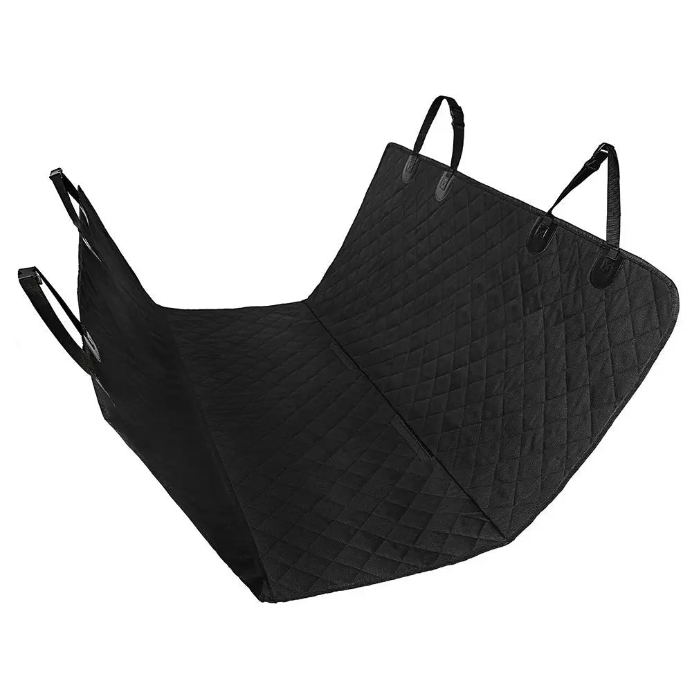 Dog Car Seat Cover with Mesh View, Pet Carrier Hammock, Safety Protector Rear Back Seat Mat with Zipper and Pocket for Travel Nestora