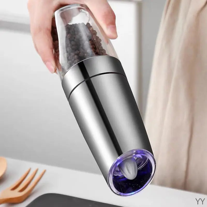 Electric Gravity Pepper Grinder, Adjustable Coarseness Salt Grinder Nestora