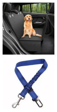 Dog Car Seat Cover with Mesh View, Pet Carrier Hammock, Safety Protector Rear Back Seat Mat with Zipper and Pocket for Travel Nestora