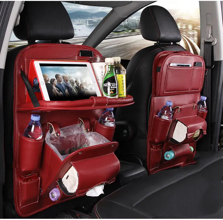 PU Leather Car Storage Bag Multifunction Seat Back Tray Hanging Bag Waterproof Car Organizer Automotive Interior Accessories Nestora PU Leather Car Storage Bag Multifunction Seat Back Tray Hanging Bag Waterproof Car Organizer Automotive Interior Accessories Nestora