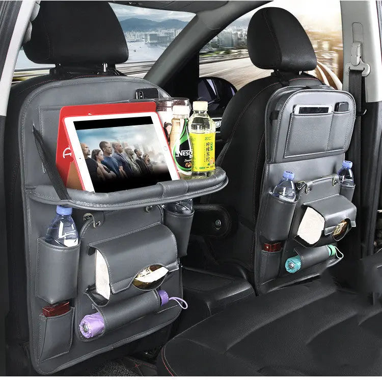 PU Leather Car Storage Bag Multifunction Seat Back Tray Hanging Bag Waterproof Car Organizer Automotive Interior Accessories Nestora PU Leather Car Storage Bag Multifunction Seat Back Tray Hanging Bag Waterproof Car Organizer Automotive Interior Accessories Nestora