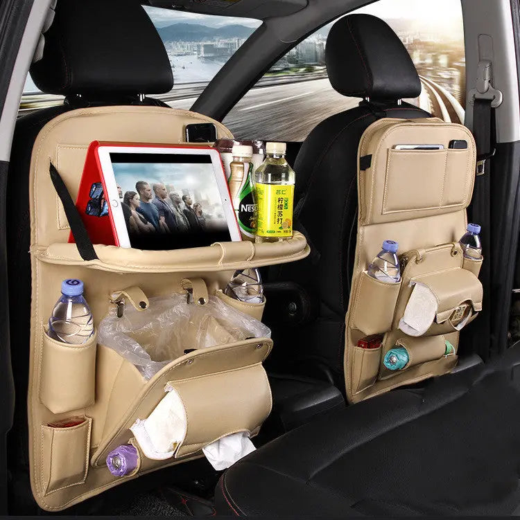 PU Leather Car Storage Bag Multifunction Seat Back Tray Hanging Bag Waterproof Car Organizer Automotive Interior Accessories Nestora PU Leather Car Storage Bag Multifunction Seat Back Tray Hanging Bag Waterproof Car Organizer Automotive Interior Accessories Nestora