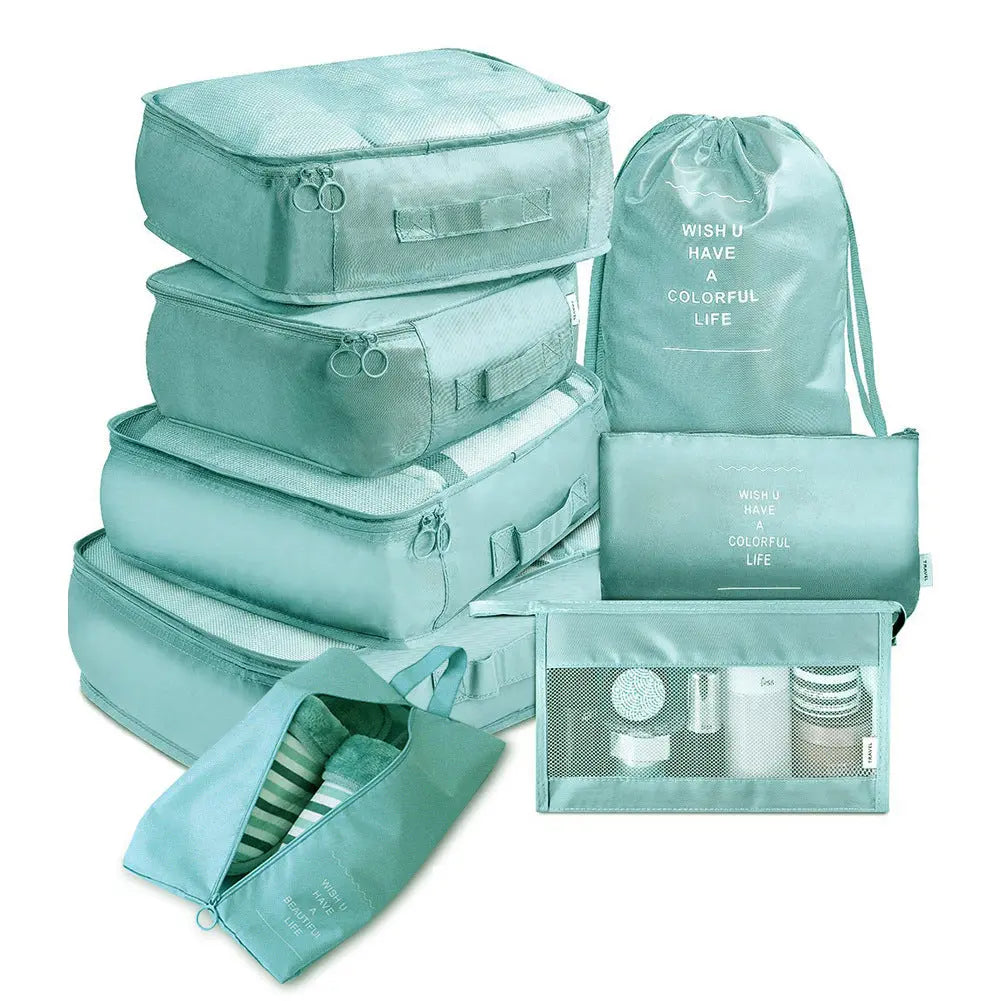 8-Piece Luggage Organizer Set Travel Storage Bags for Clothes, Underwear, and Shoes Nestora