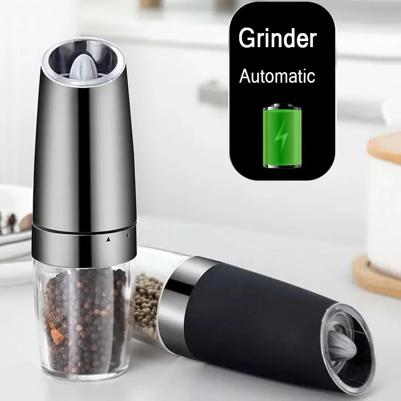 Electric Gravity Pepper Grinder, Adjustable Coarseness Salt Grinder Nestora