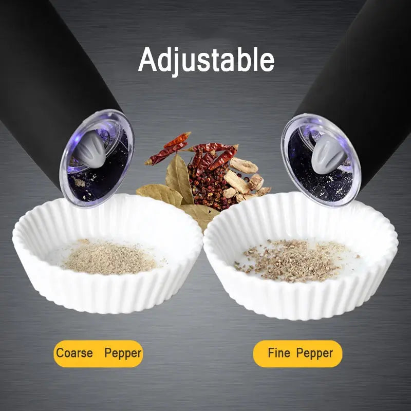 Electric Gravity Pepper Grinder, Adjustable Coarseness Salt Grinder Nestora