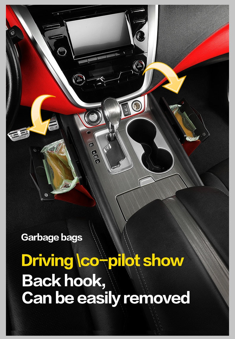 Nestora LED Car Trash Can Organizer – Auto Door Seat Back Garbage Holder Dustbin