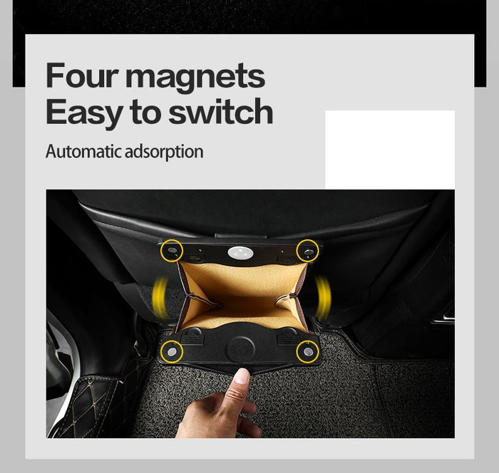 Nestora LED Car Trash Can Organizer – Auto Door Seat Back Garbage Holder Dustbin