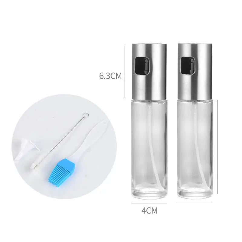 Stainless Steel Grill Kitchen Cooking Oil Spray Bottle with Scale Nestora