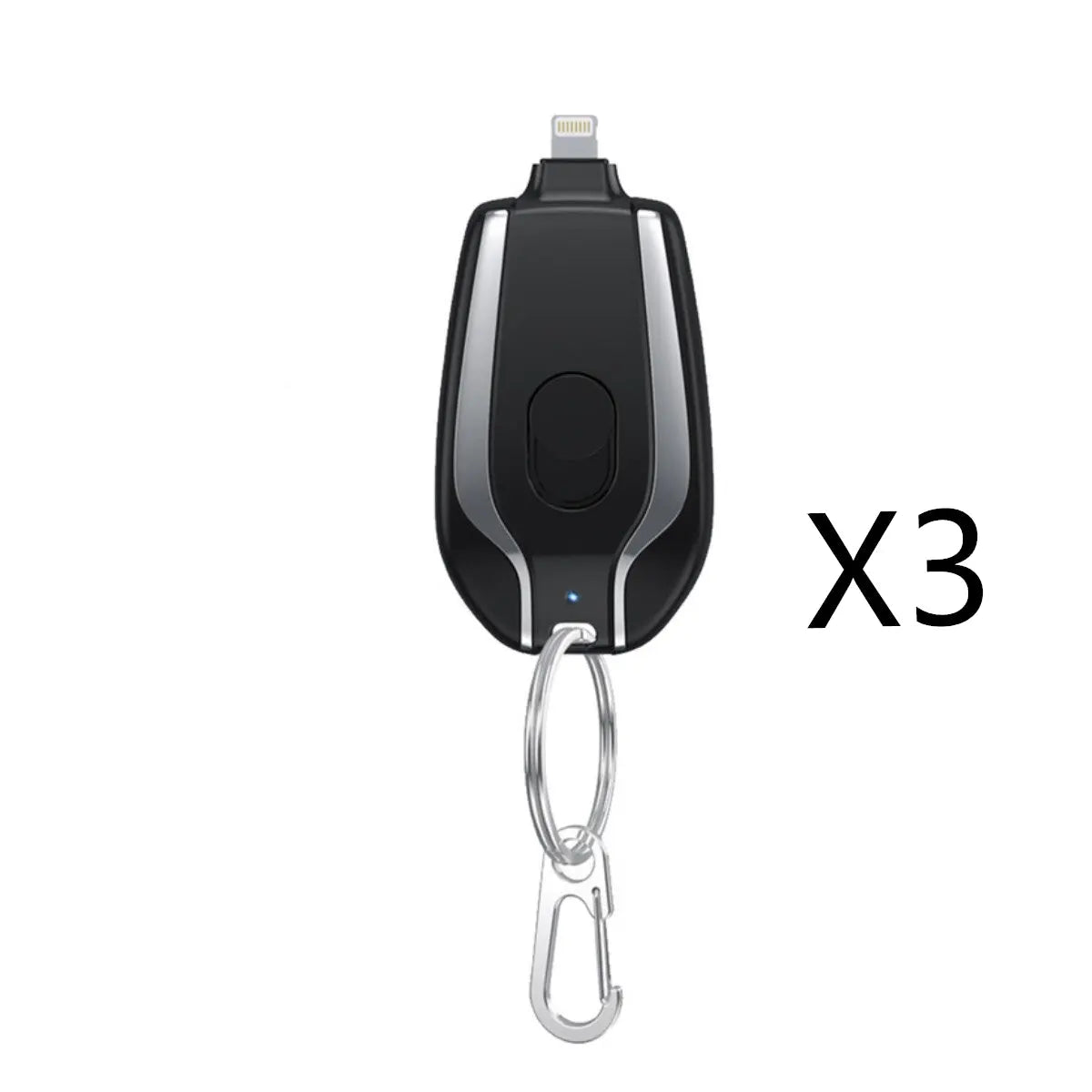 1500mAh Mini Emergency Power Pod Keychain Charger with Type-C Ultra-Compact Mini Battery Pack Fast Charging Backup Power Bank Nestora