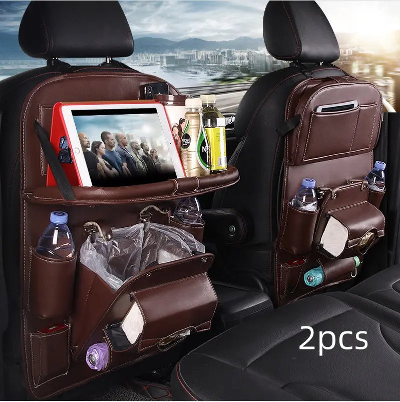 PU Leather Car Storage Bag Multifunction Seat Back Tray Hanging Bag Waterproof Car Organizer Automotive Interior Accessories Nestora PU Leather Car Storage Bag Multifunction Seat Back Tray Hanging Bag Waterproof Car Organizer Automotive Interior Accessories Nestora