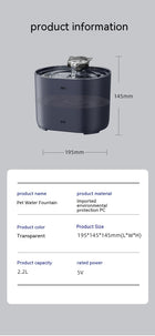 Nestora Cat Automatic Water Dispenser – Circulating Pet Drinking Fountain, Filter