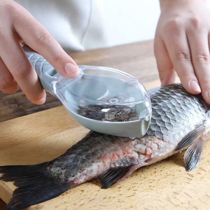 Fish Skin Scraper, Fish Scale Remover, Quick-Release Fish Knife Cleaning Tool, Skin Peeler, Fish Scaler Kitchen Tool Nestora