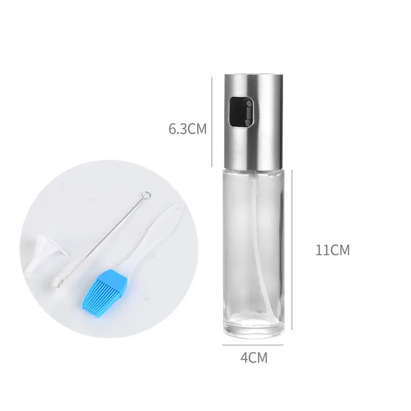 Stainless Steel Grill Kitchen Cooking Oil Spray Bottle with Scale Nestora