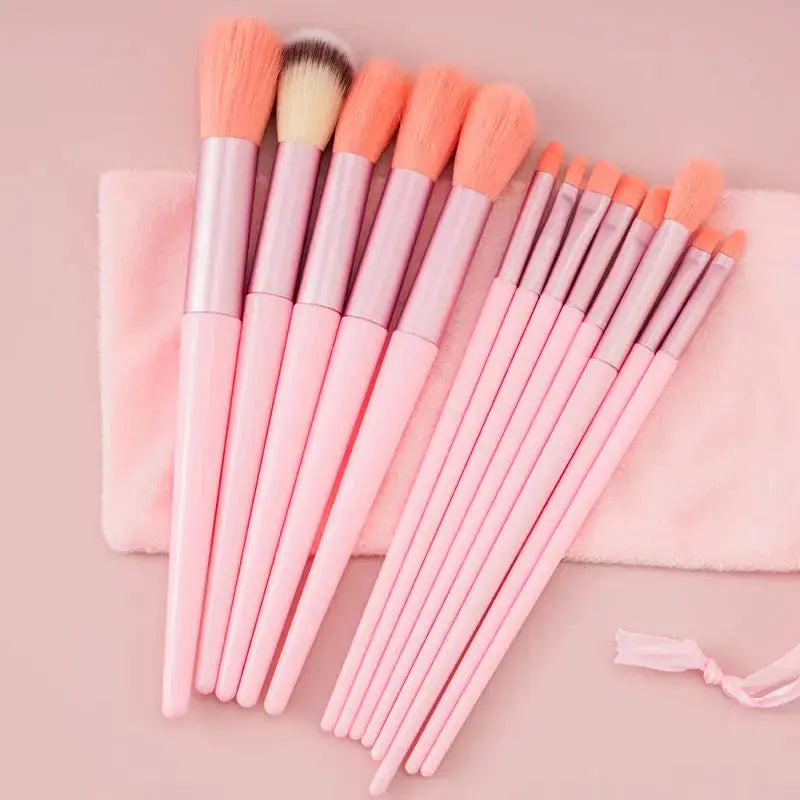 13-Piece Makeup Brush Set for Concealer, Blush, Powder, Eyeshadow, Highlighter, and Foundation Nestora