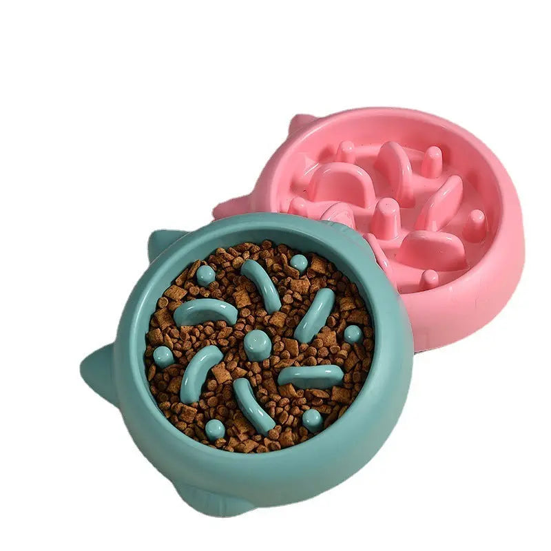 Pet Dog Cat Slow Feeder Bowl, Anti-Choking Slow Feeder Dish, Home Dog Eating Plate, Anti-Gulping Bowl Supplies Nestora