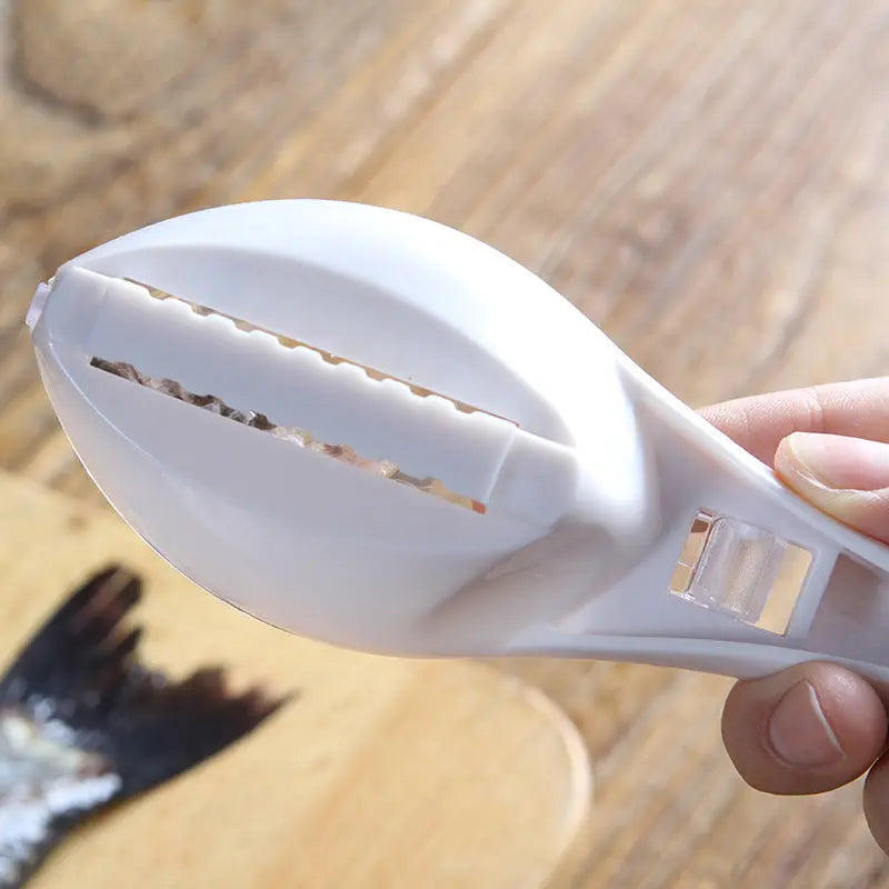 Fish Skin Scraper, Fish Scale Remover, Quick-Release Fish Knife Cleaning Tool, Skin Peeler, Fish Scaler Kitchen Tool Nestora