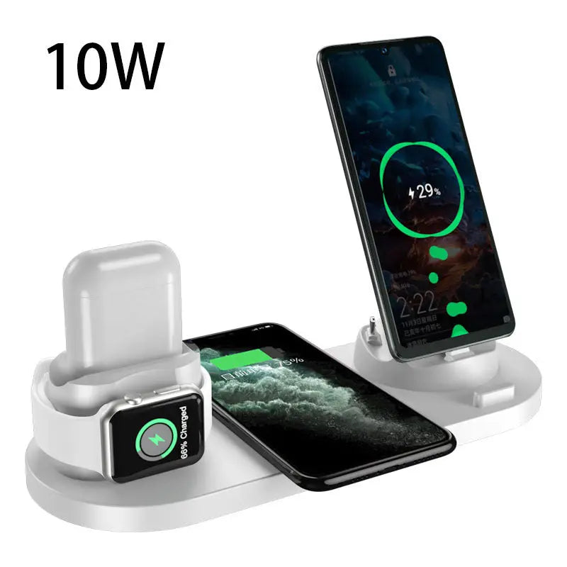 Wireless Charger for iPhone, Fast Charger for Phone, Fast Charging Pad for Phone, Watch 6-in-1 Charging Dock Station Nestora