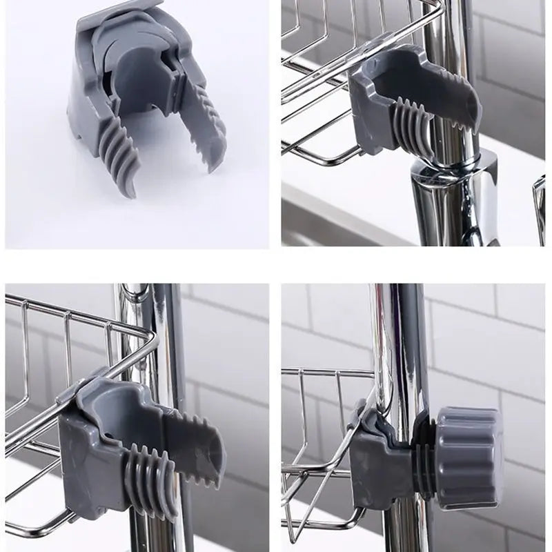Adjustable Sink Drain Rack Sponge Storage Faucet Holder Soap Drainer Shelf Basket Organizer Kitchen Bathroom Accessories Nestora