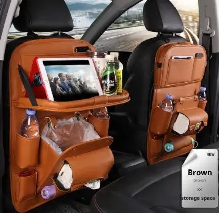 PU Leather Car Storage Bag Multifunction Seat Back Tray Hanging Bag Waterproof Car Organizer Automotive Interior Accessories Nestora PU Leather Car Storage Bag Multifunction Seat Back Tray Hanging Bag Waterproof Car Organizer Automotive Interior Accessories Nestora