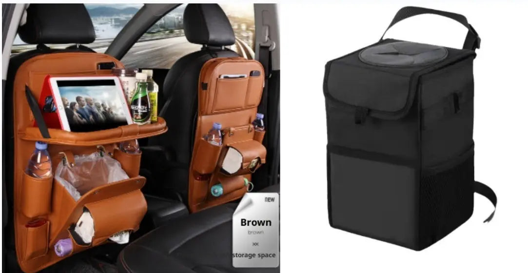 PU Leather Car Storage Bag Multifunction Seat Back Tray Hanging Bag Waterproof Car Organizer Automotive Interior Accessories Nestora PU Leather Car Storage Bag Multifunction Seat Back Tray Hanging Bag Waterproof Car Organizer Automotive Interior Accessories Nestora