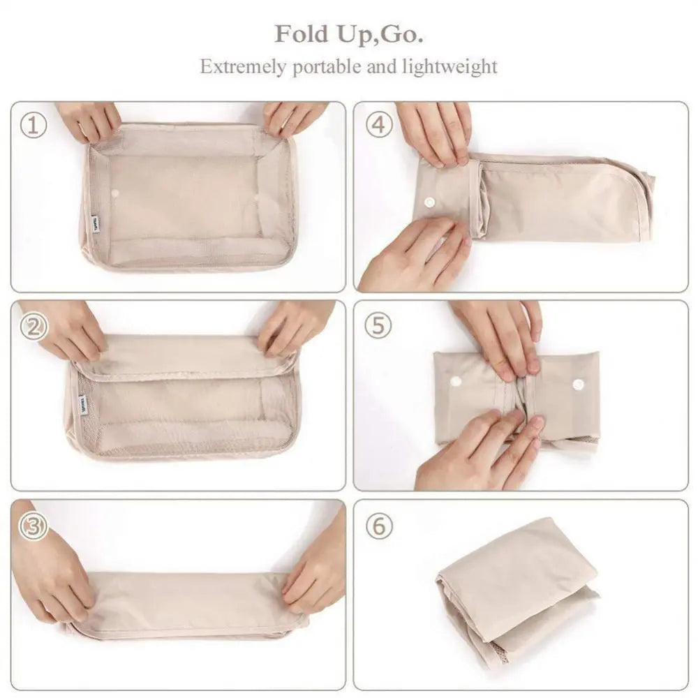 8-Piece Luggage Organizer Set Travel Storage Bags for Clothes, Underwear, and Shoes Nestora