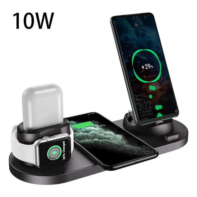 Wireless Charger for iPhone, Fast Charger for Phone, Fast Charging Pad for Phone, Watch 6-in-1 Charging Dock Station Nestora