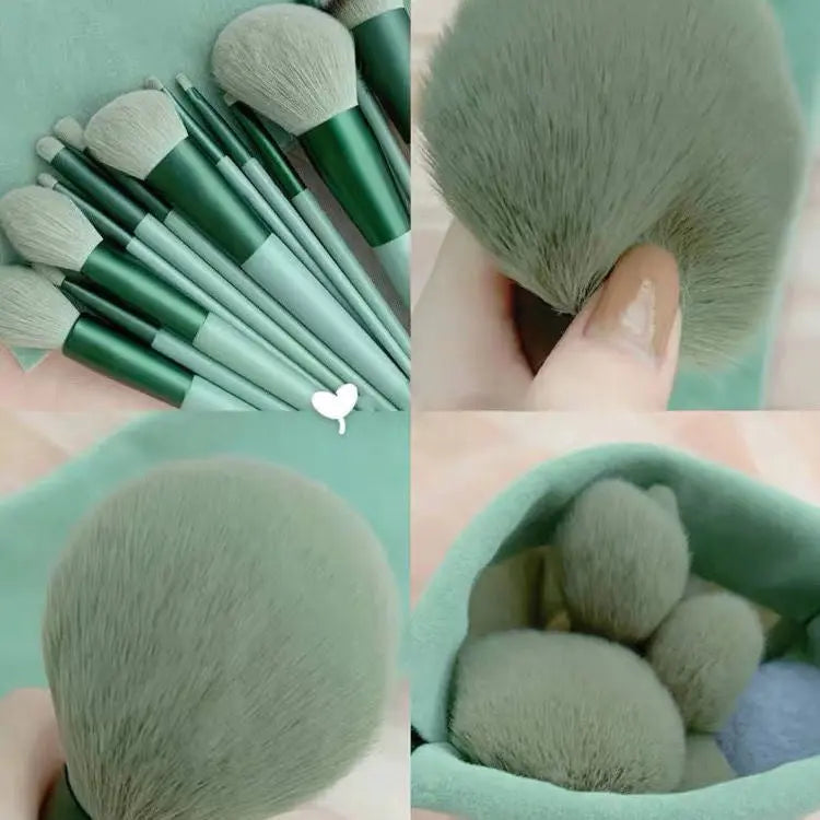 13-Piece Makeup Brush Set for Concealer, Blush, Powder, Eyeshadow, Highlighter, and Foundation Nestora