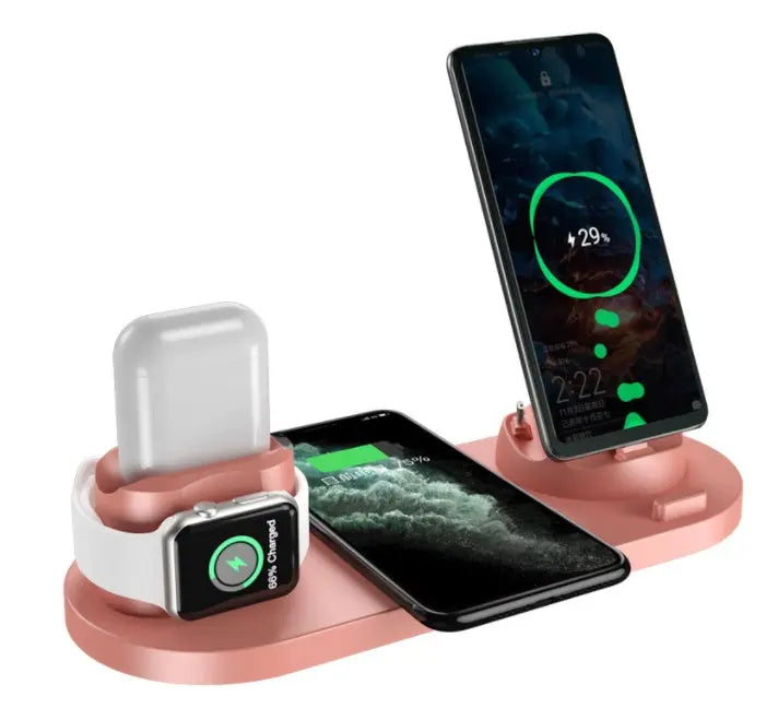 Wireless Charger for iPhone, Fast Charger for Phone, Fast Charging Pad for Phone, Watch 6-in-1 Charging Dock Station Nestora