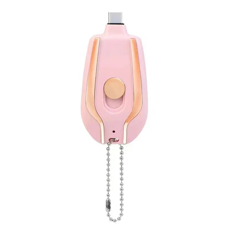 1500mAh Mini Emergency Power Pod Keychain Charger with Type-C Ultra-Compact Mini Battery Pack Fast Charging Backup Power Bank Nestora