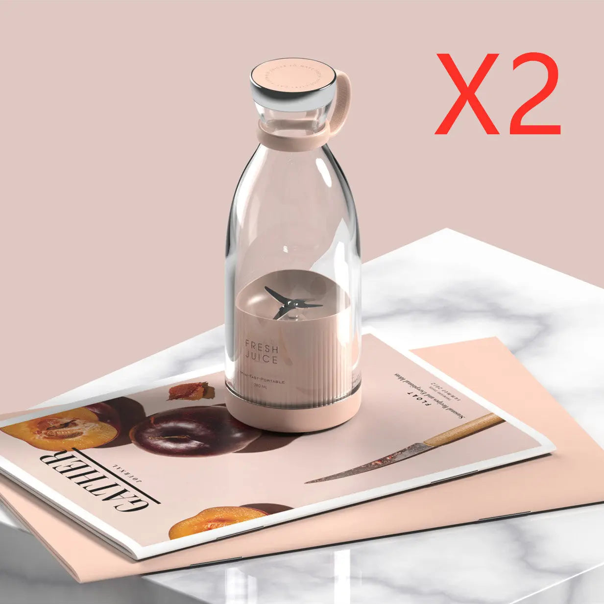 350ml Electric Juicer Blender Mixer USB Rechargeable Portable Household Blender Maker Cup Kitchen Tool Kit Nestora
