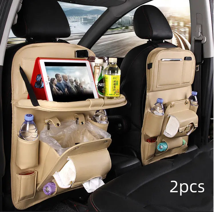 PU Leather Car Storage Bag Multifunction Seat Back Tray Hanging Bag Waterproof Car Organizer Automotive Interior Accessories Nestora PU Leather Car Storage Bag Multifunction Seat Back Tray Hanging Bag Waterproof Car Organizer Automotive Interior Accessories Nestora
