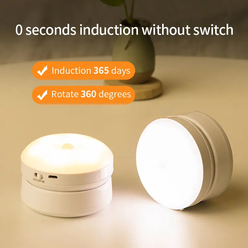 Rotating Human Body Sensor Light for Hallway, Garage, Wardrobe, Motion Sensor Night Light Nestora