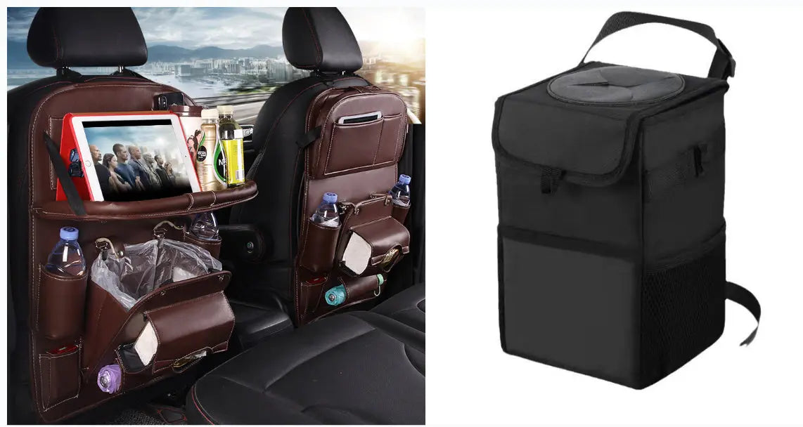 PU Leather Car Storage Bag Multifunction Seat Back Tray Hanging Bag Waterproof Car Organizer Automotive Interior Accessories Nestora PU Leather Car Storage Bag Multifunction Seat Back Tray Hanging Bag Waterproof Car Organizer Automotive Interior Accessories Nestora