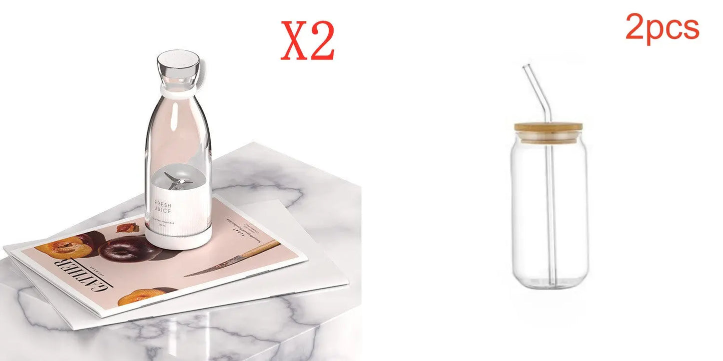 350ml Electric Juicer Blender Mixer USB Rechargeable Portable Household Blender Maker Cup Kitchen Tool Kit Nestora