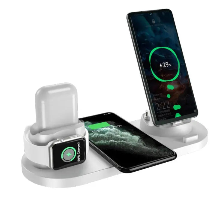 Wireless Charger for iPhone, Fast Charger for Phone, Fast Charging Pad for Phone, Watch 6-in-1 Charging Dock Station Nestora