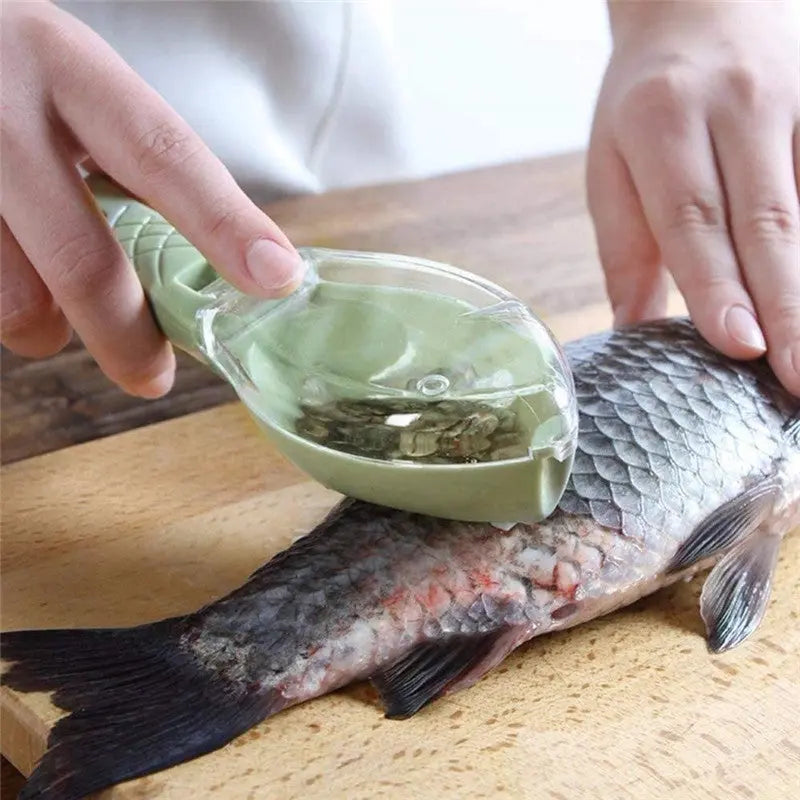 Fish Skin Scraper, Fish Scale Remover, Quick-Release Fish Knife Cleaning Tool, Skin Peeler, Fish Scaler Kitchen Tool Nestora