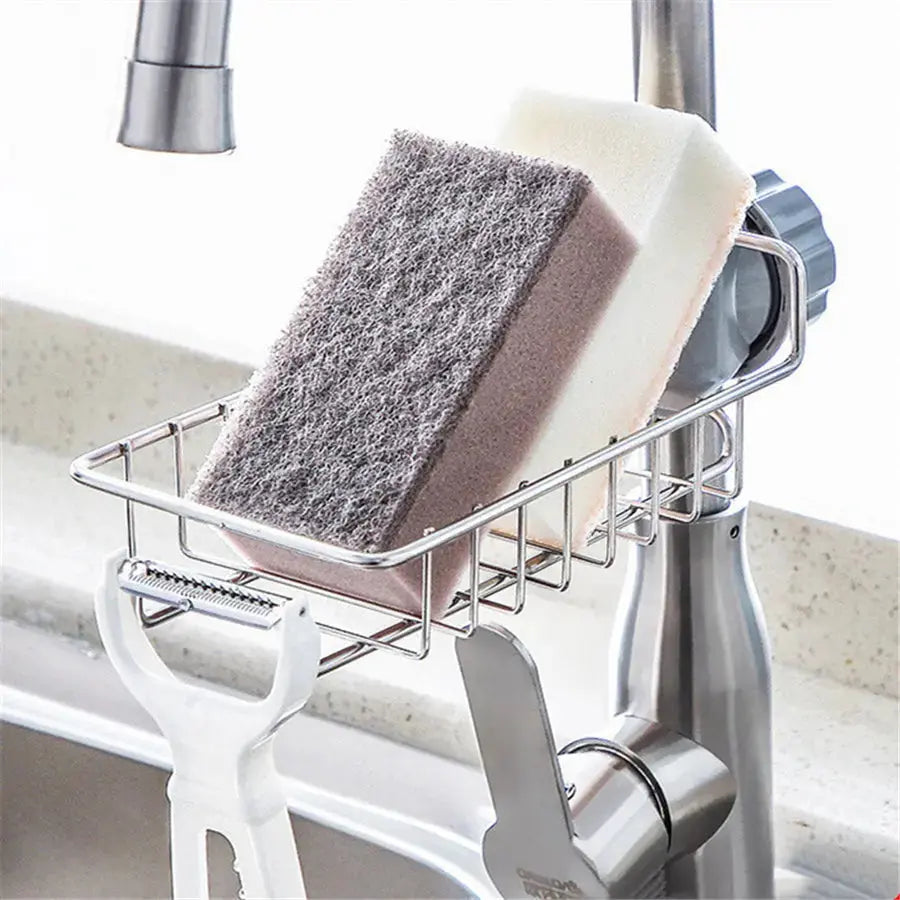 Adjustable Sink Drain Rack Sponge Storage Faucet Holder Soap Drainer Shelf Basket Organizer Kitchen Bathroom Accessories Nestora