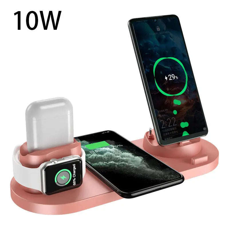 Wireless Charger for iPhone, Fast Charger for Phone, Fast Charging Pad for Phone, Watch 6-in-1 Charging Dock Station Nestora
