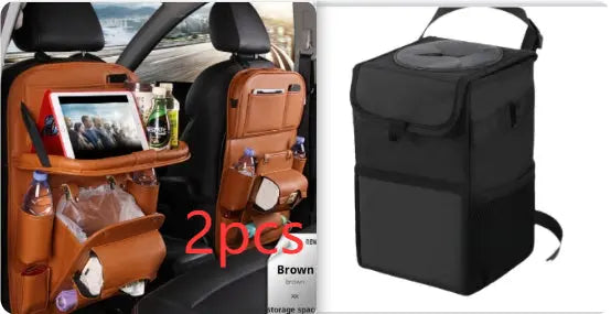 PU Leather Car Storage Bag Multifunction Seat Back Tray Hanging Bag Waterproof Car Organizer Automotive Interior Accessories Nestora PU Leather Car Storage Bag Multifunction Seat Back Tray Hanging Bag Waterproof Car Organizer Automotive Interior Accessories Nestora