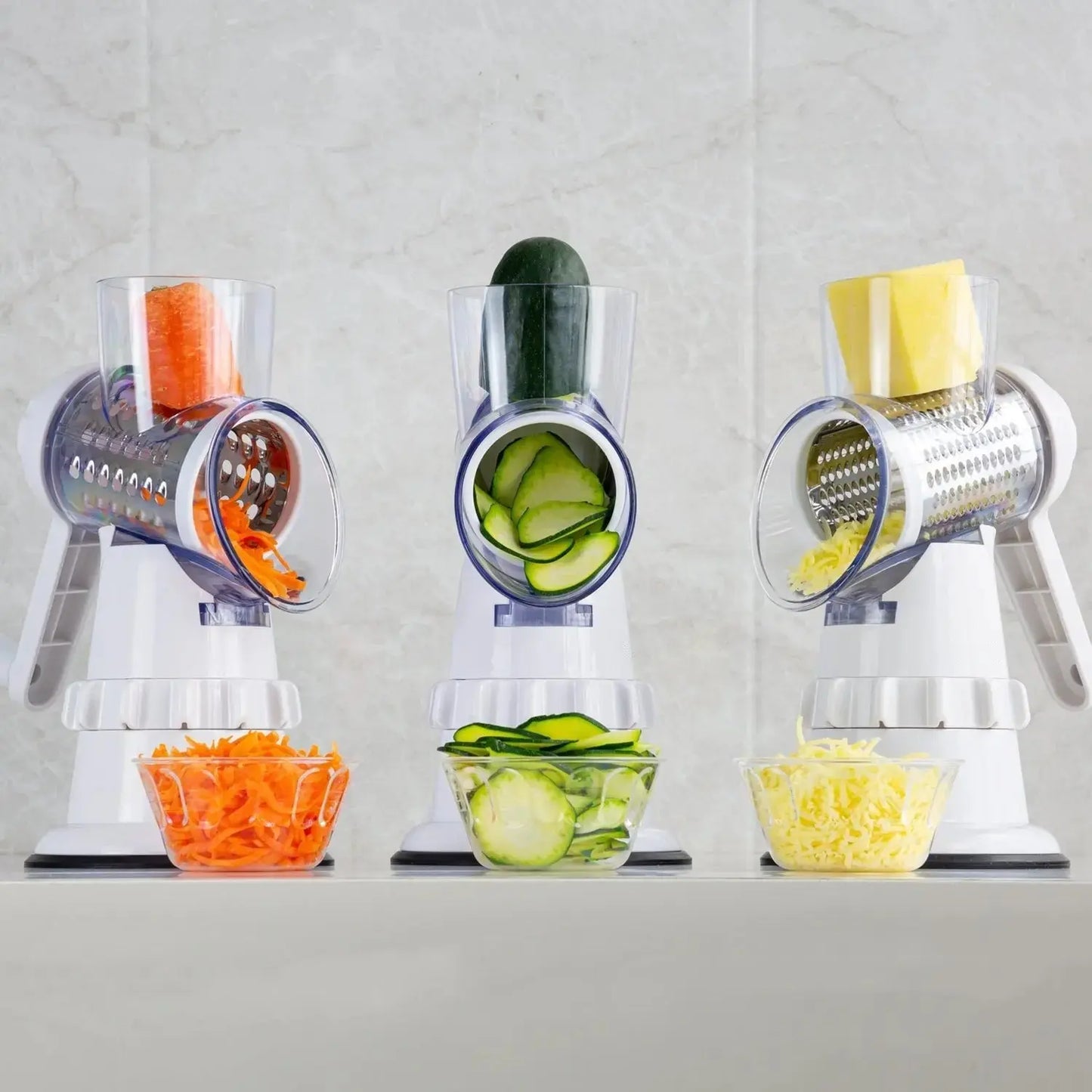 3-in-1 Vegetable Slicer & Grater – Manual Kitchen Cutter Nestora