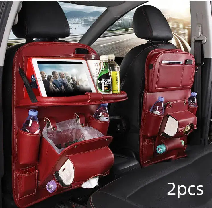 PU Leather Car Storage Bag Multifunction Seat Back Tray Hanging Bag Waterproof Car Organizer Automotive Interior Accessories Nestora PU Leather Car Storage Bag Multifunction Seat Back Tray Hanging Bag Waterproof Car Organizer Automotive Interior Accessories Nestora
