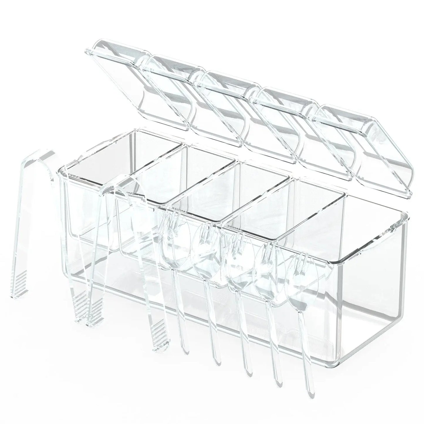 Ice Chilled Condiment Caddy with 5 Removable Containers Nestora