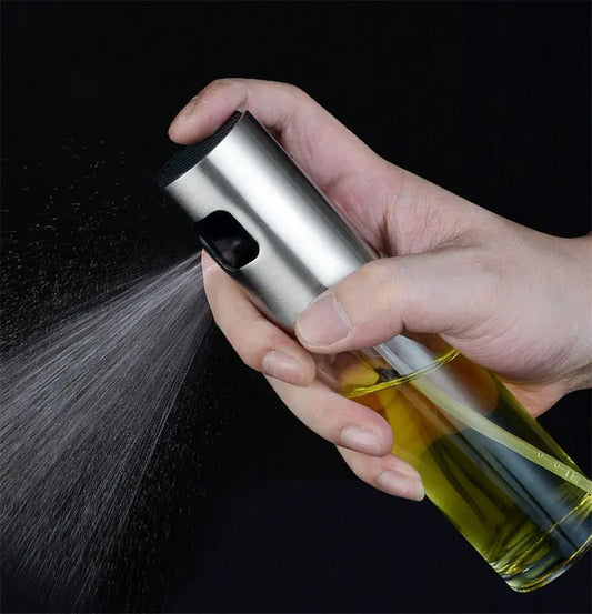 Stainless Steel Grill Kitchen Cooking Oil Spray Bottle with Scale Nestora