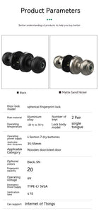 Nestora Smart Fingerprint Door Lock – Keyless Security Entry, Home & Office Use