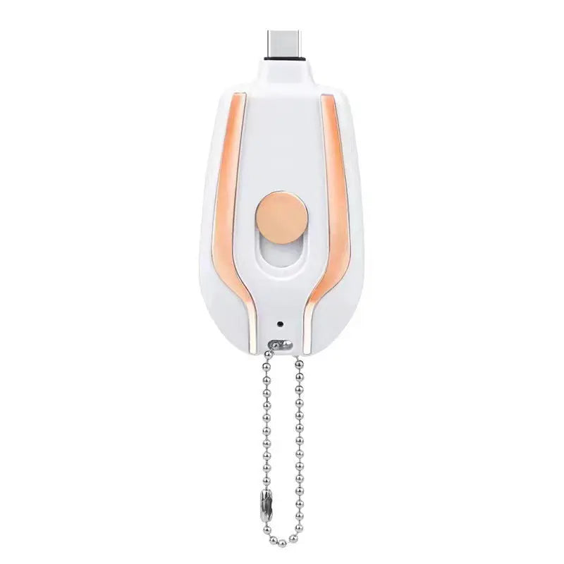 1500mAh Mini Emergency Power Pod Keychain Charger with Type-C Ultra-Compact Mini Battery Pack Fast Charging Backup Power Bank Nestora