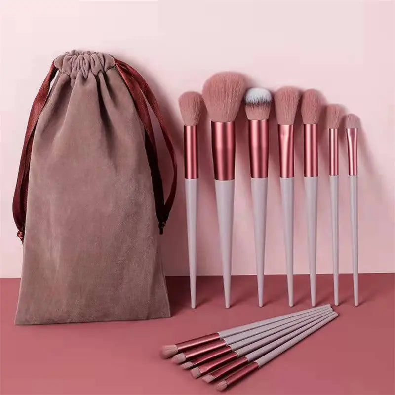 13-Piece Makeup Brush Set for Concealer, Blush, Powder, Eyeshadow, Highlighter, and Foundation Nestora