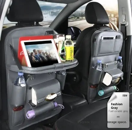 PU Leather Car Storage Bag Multifunction Seat Back Tray Hanging Bag Waterproof Car Organizer Automotive Interior Accessories Nestora PU Leather Car Storage Bag Multifunction Seat Back Tray Hanging Bag Waterproof Car Organizer Automotive Interior Accessories Nestora
