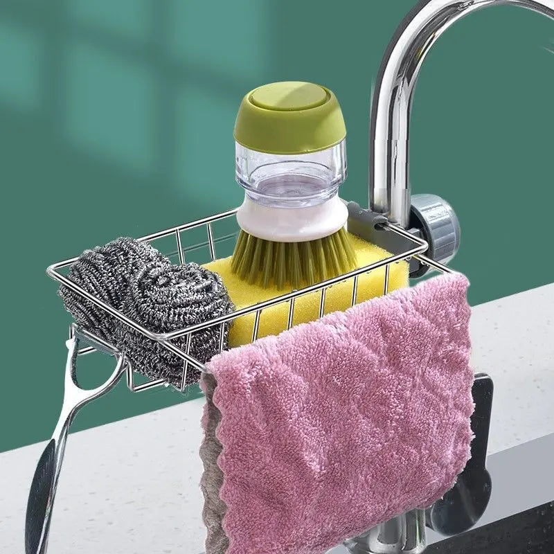 Adjustable Sink Drain Rack Sponge Storage Faucet Holder Soap Drainer Shelf Basket Organizer Kitchen Bathroom Accessories Nestora
